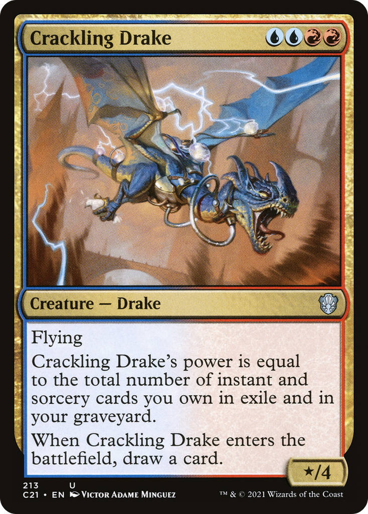 Magic: The Gathering - Crackling Drake - Commander 2021