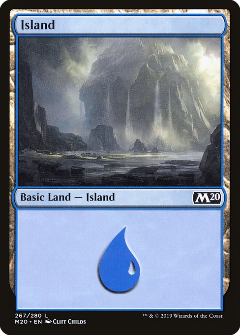 Magic the Gathering - Island #267 Foil - Core Set 2020