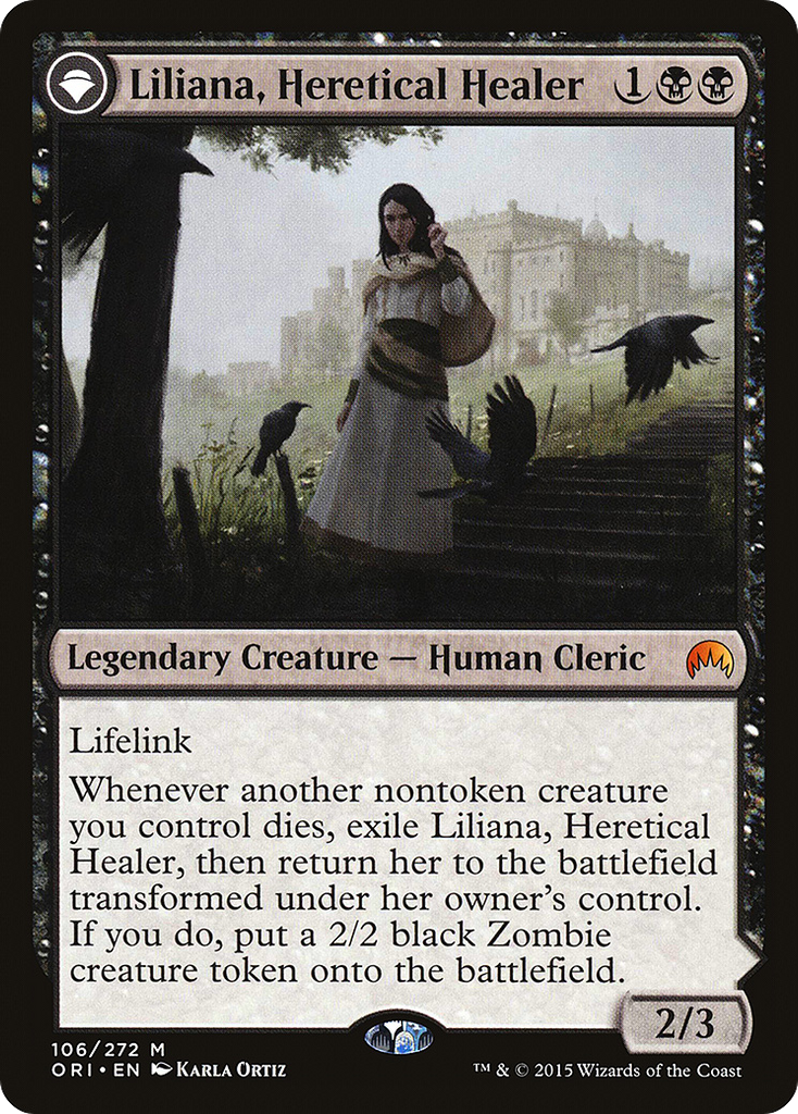 Magic: The Gathering - Liliana, Heretical Healer // Liliana, Defiant Necromancer - Magic Origins
