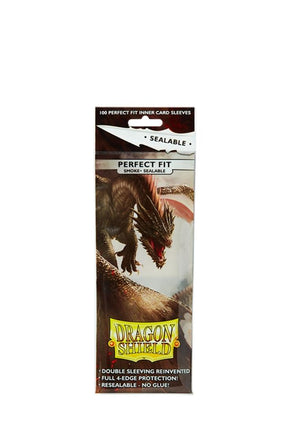 Dragon Shield - 100 Perfect Fit Sleeves Standardgrösse - Verschliessbar - Smoke