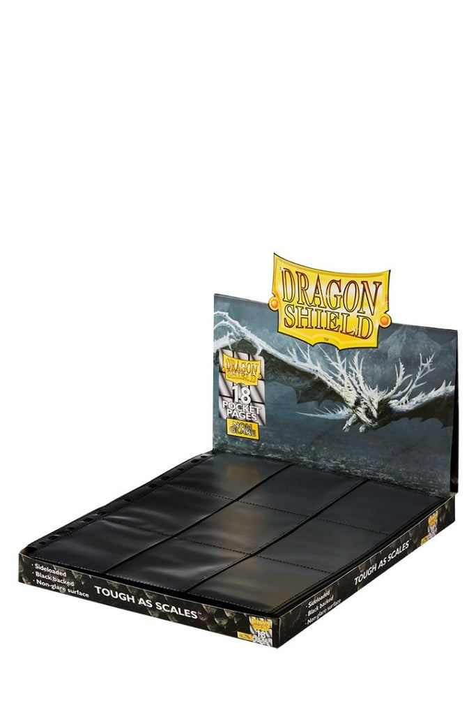 Dragon Shield - 50 Sideloading Einlageblätter 18-Pocket - Matt Schwarz