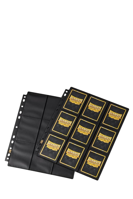 Dragon Shield - 50 Sideloading Einlageblätter 18-Pocket - Matt Schwarz
