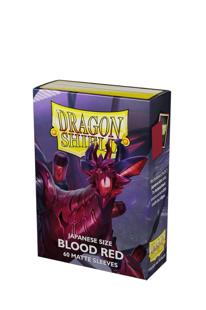 Dragon Shield - 60 Sleeves Japanische Grösse - Matte Blood Red