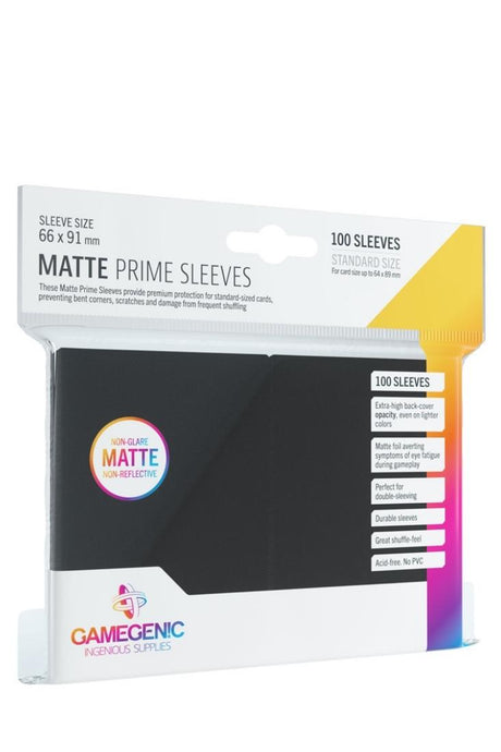 Gamegenic - 100 Matte Prime Sleeves Standardgrösse - Schwarz
