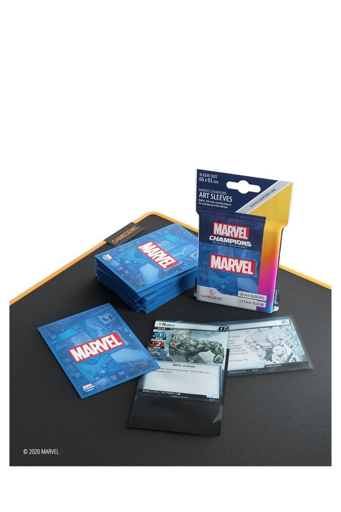 Gamegenic - 50 Marvel Champions Art Sleeves Standardgrösse - Blau