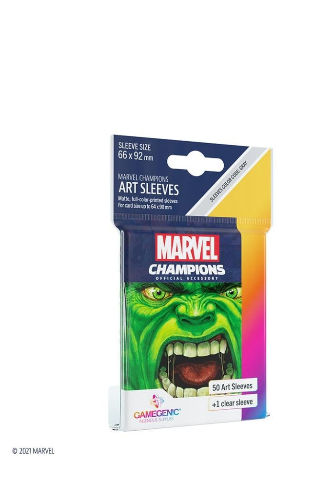 Gamegenic - 50 Marvel Champions Art Sleeves Standardgrösse - Hulk