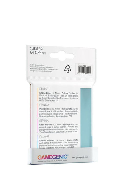 Gamegenic - 50 Thick Inner Sleeves Perfect Size Standardgrösse - Toploading