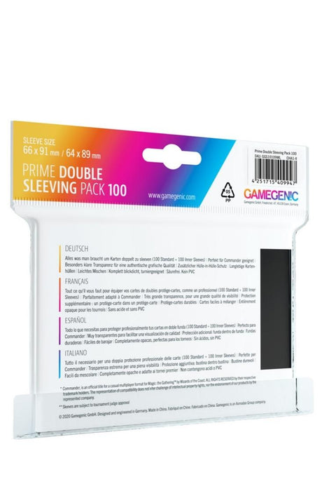Gamegenic - Prime Double Sleeving Pack Standardgrösse - 2 x 100 Sleeves