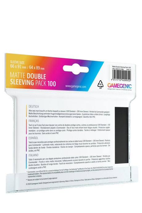 Gamegenic - Prime Matte Double Sleeving Pack Standardgrösse - 2 x 100 Sleeves