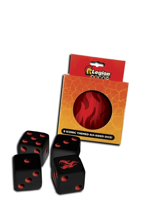Legion Supplies - 9er-Pack 16mm D6 Würfel - Absolute Iconic - Fire