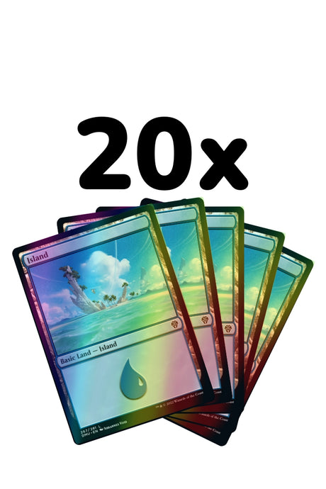 Magic: The Gathering - 20 Basic Lands - Island - Englisch