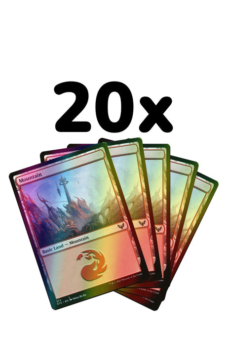 Magic: The Gathering - 20 Basic Lands - Mountain - Englisch