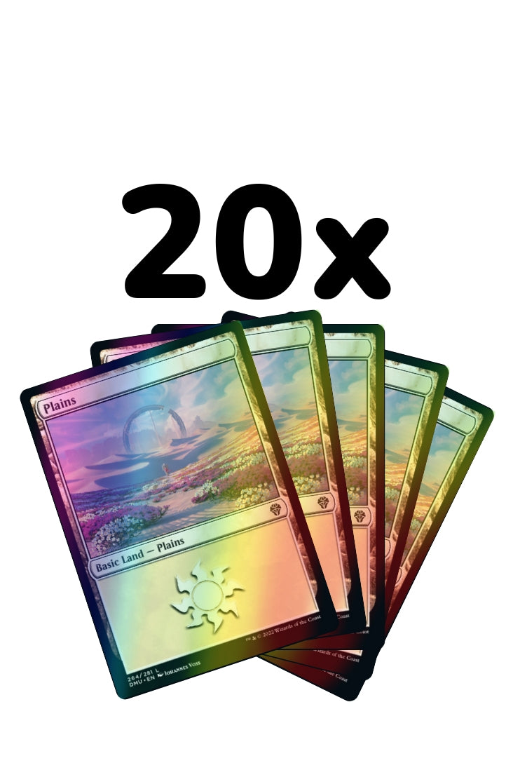 Magic: The Gathering - 20 Basic Lands - Plains - Englisch