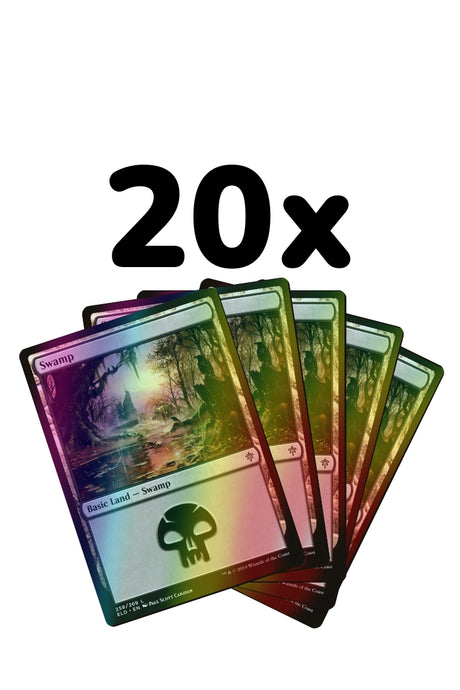 Magic: The Gathering - 20 Basic Lands - Swamp - Englisch