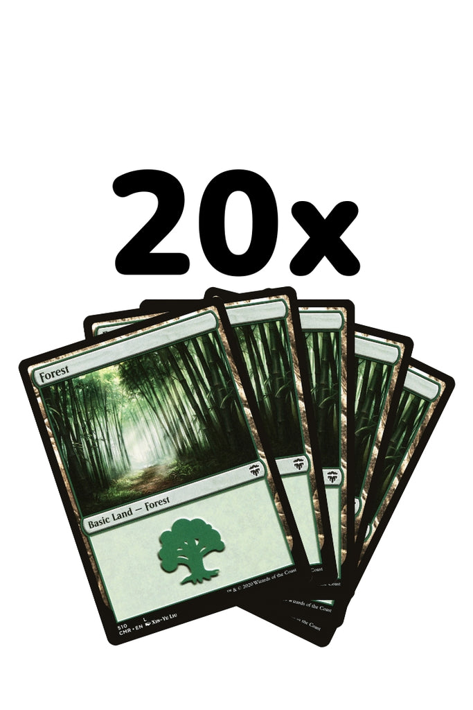Magic: The Gathering - 20 Basic Lands - Forest - Englisch