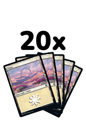 Magic: The Gathering - 20 Basic Lands - Plains - Englisch