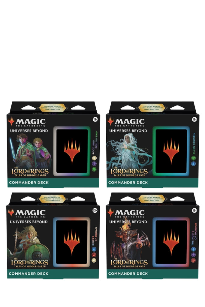 Magic: The Gathering - The Lord of the Rings Tales of Middle-earth Commander Alle 4 Decks - Englisch