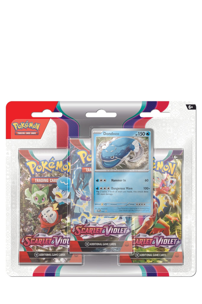 Pokémon - Scarlet & Violet 3-Pack Blister Dondozo - Englisch