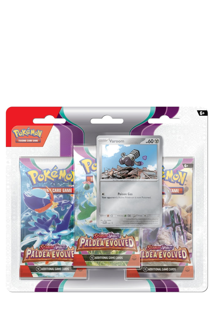 Pokémon - Scarlet & Violet - Paldea Evolved 3-Pack Blister Varoom - Englisch