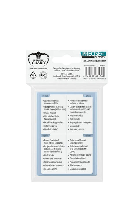 Ultimate Guard - 100 Precise-Fit Sleeves Standardgrösse Toploading - Transparent