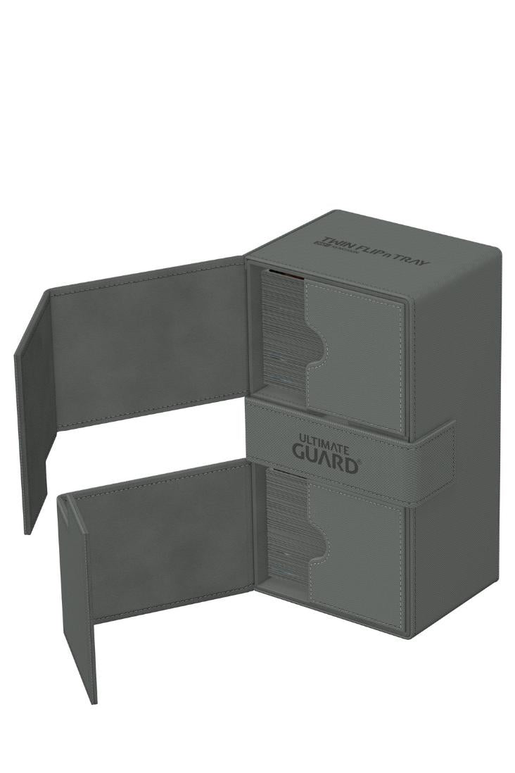 Ultimate Guard - Twin Flip'n'Tray 200+ XenoSkin Monocolor - Grau
