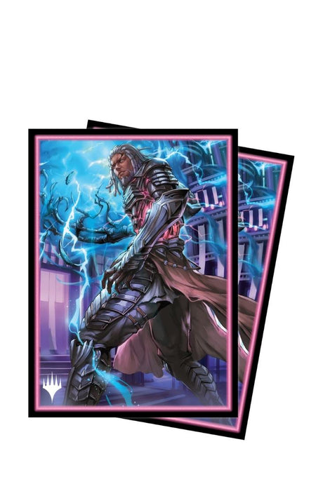 Ultra Pro - 100 Kamigawa Neon Dynasty Art Sleeves Standardgrösse - Tezzeret, Betrayer of Flesh