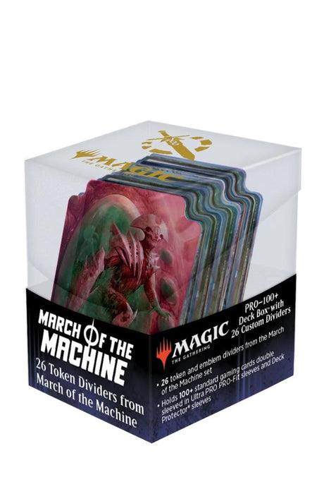 Ultra Pro - March of the Machine 100+ Deckbox Klar mit 26 Full Art Kartentrenner