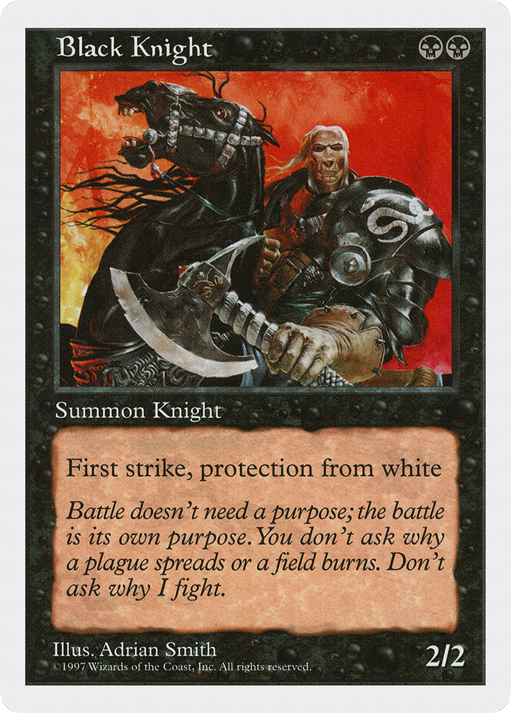 Magic: The Gathering - Black Knight - Fifth Edition