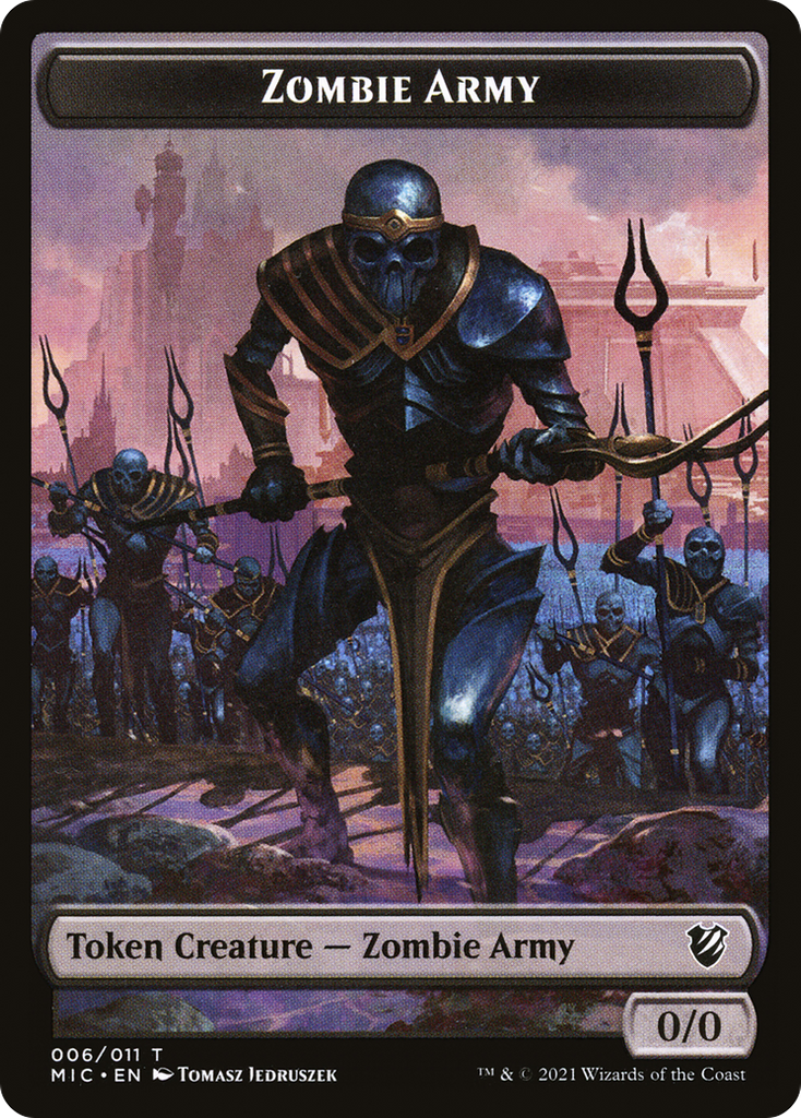 Magic: The Gathering - Zombie Army Token - Midnight Hunt Commander Tokens
