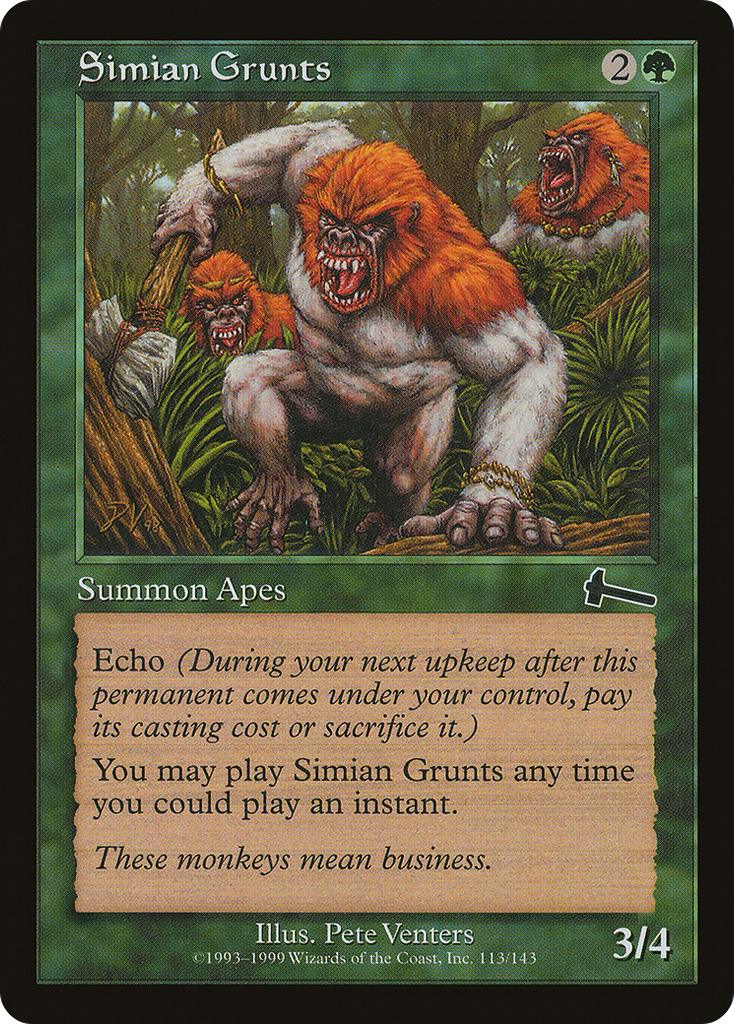 Magic: The Gathering - Simian Grunts - Urza's Legacy