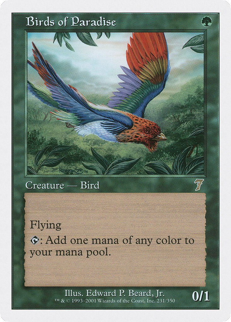 Magic: The Gathering - Birds of Paradise - Seventh Edition