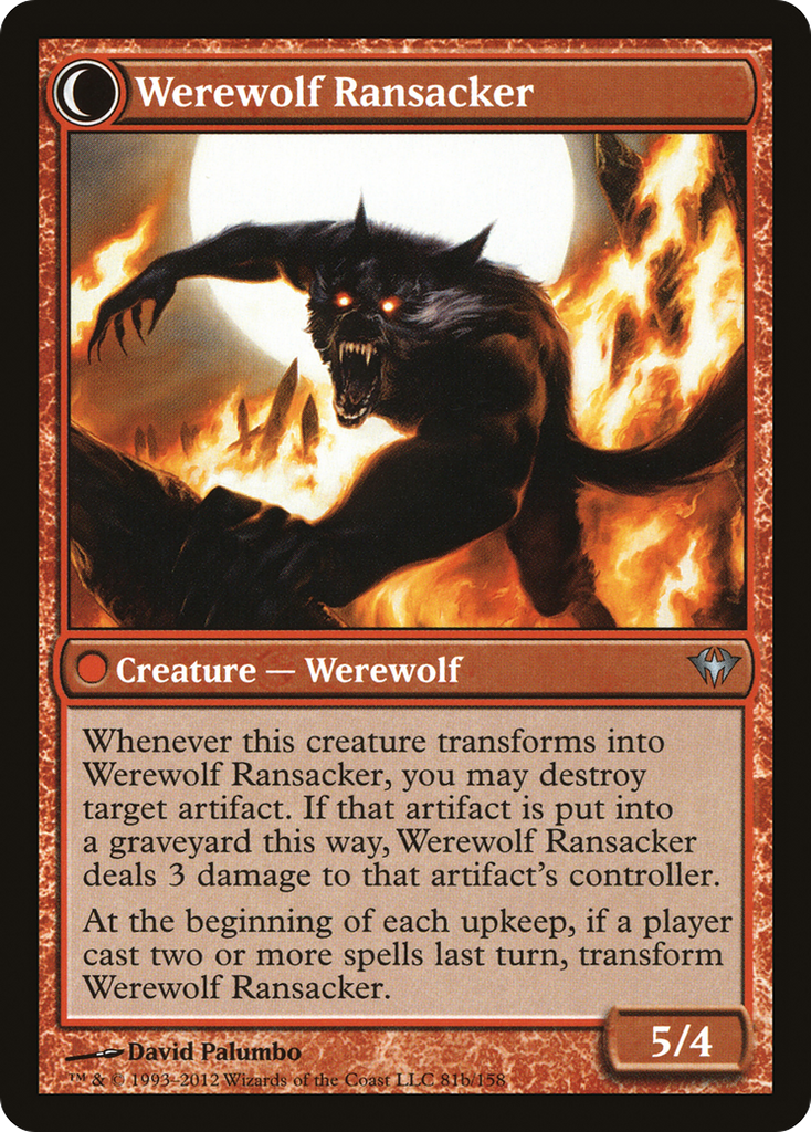Magic: The Gathering - Afflicted Deserter // Werewolf Ransacker - Dark Ascension