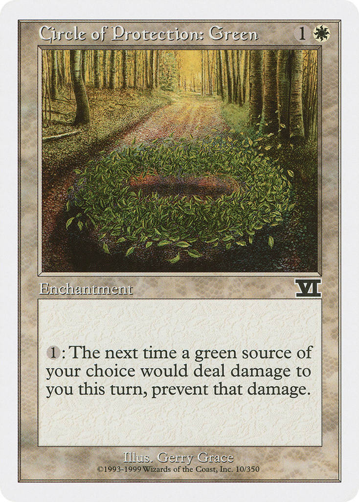 Magic: The Gathering - Circle of Protection: Green - Classic Sixth Edition