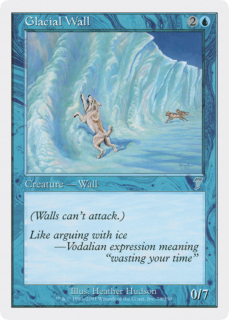 Magic: The Gathering - Glacial Wall - Seventh Edition