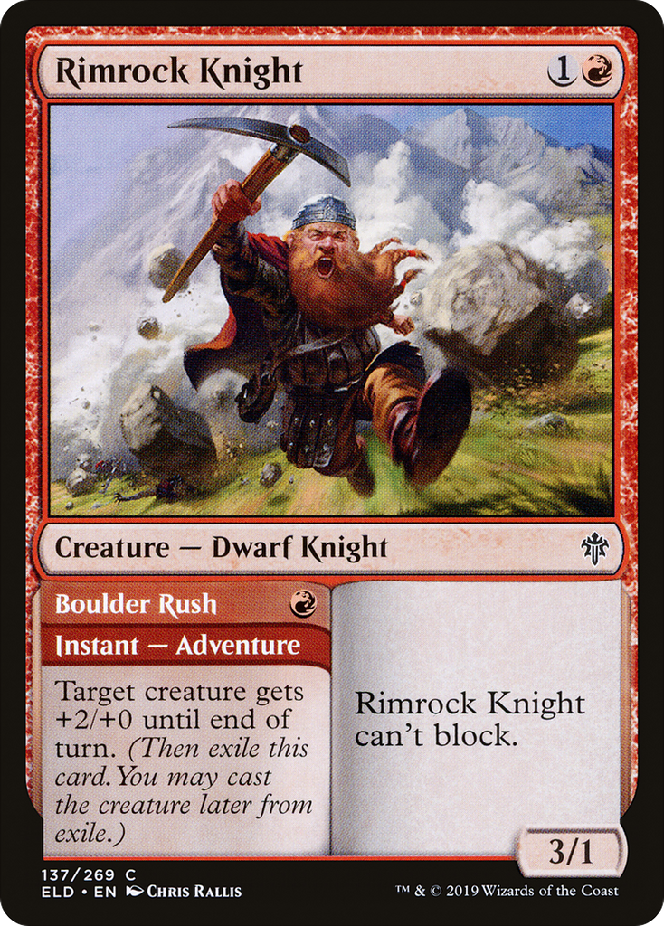 Magic: The Gathering - Rimrock Knight // Boulder Rush - Throne of Eldraine