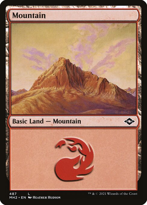 Magic the Gathering - Mountain #487 Foil - Modern Horizons 2