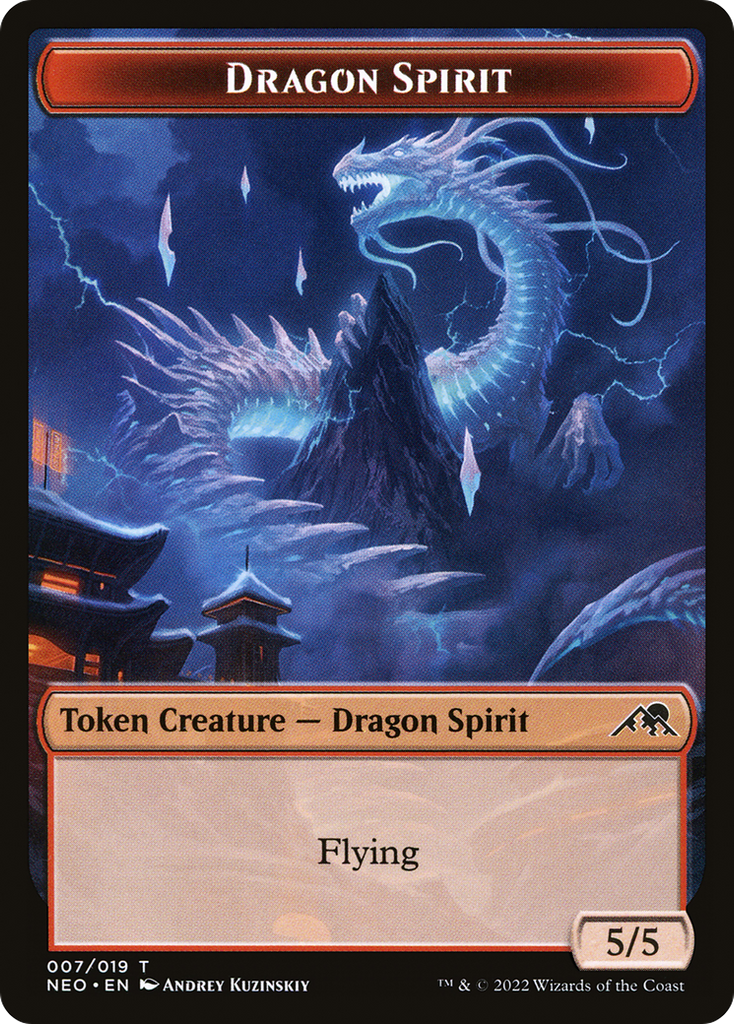 Magic: The Gathering - Dragon Spirit Token - Kamigawa: Neon Dynasty Tokens
