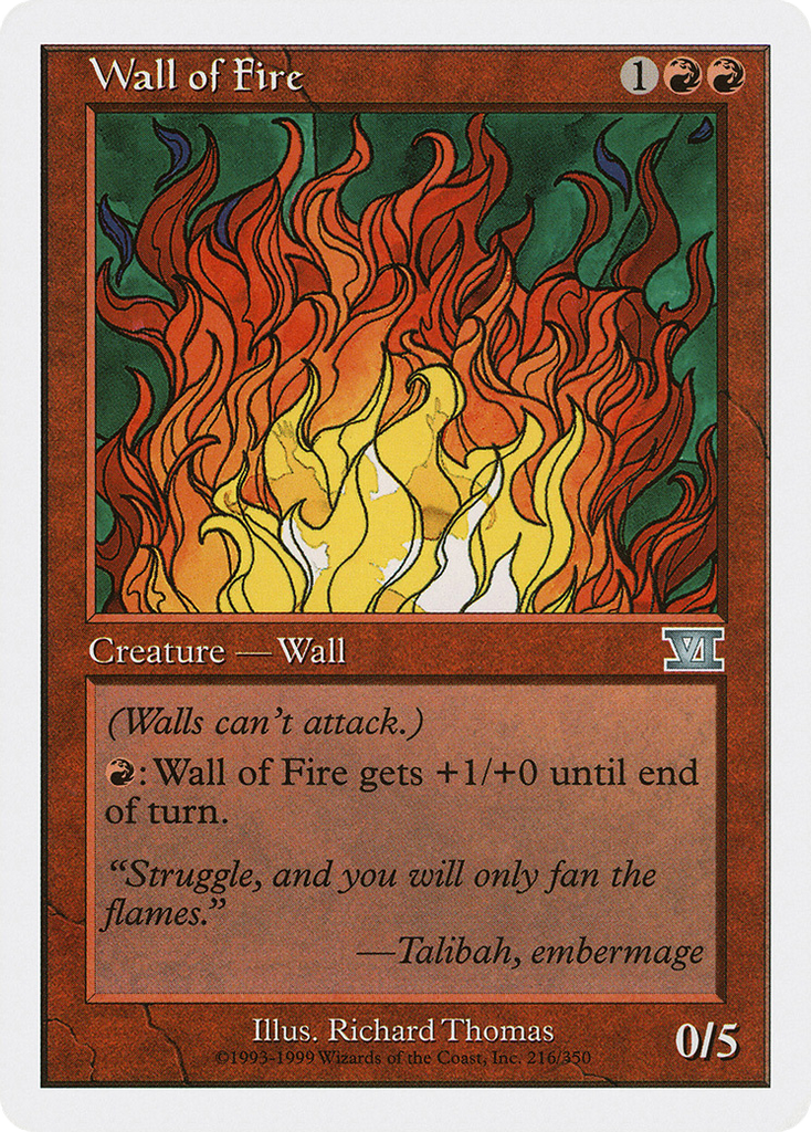 Magic: The Gathering - Wall of Fire - Classic Sixth Edition