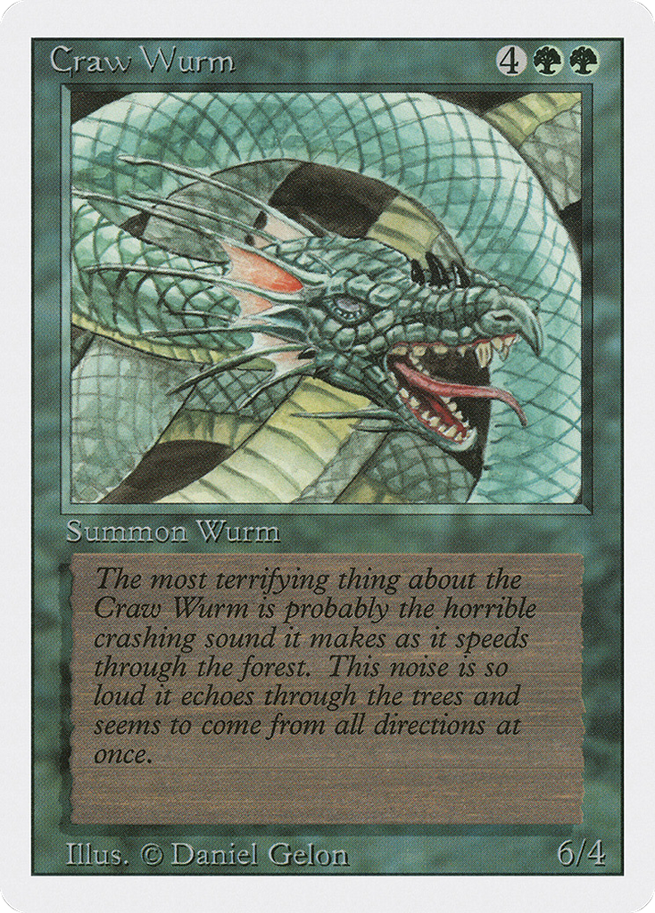 Magic: The Gathering - Craw Wurm - Revised Edition