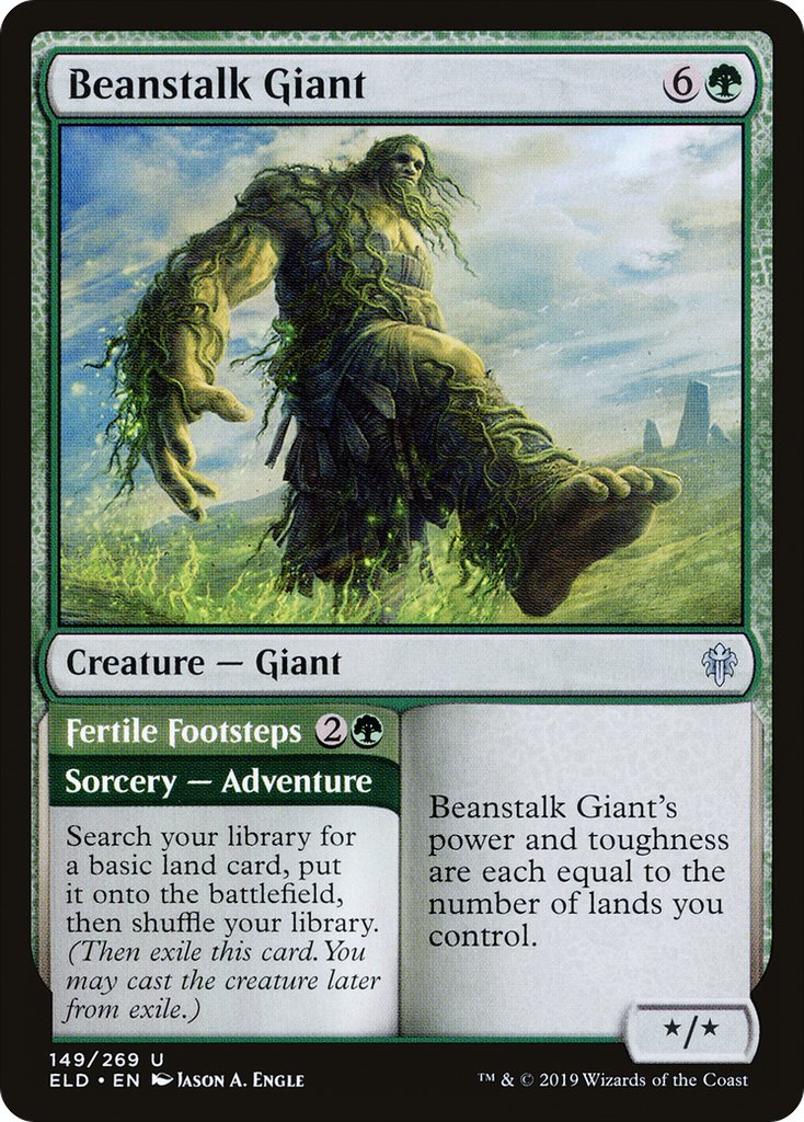 Magic: The Gathering - Beanstalk Giant // Fertile Footsteps - Throne of Eldraine