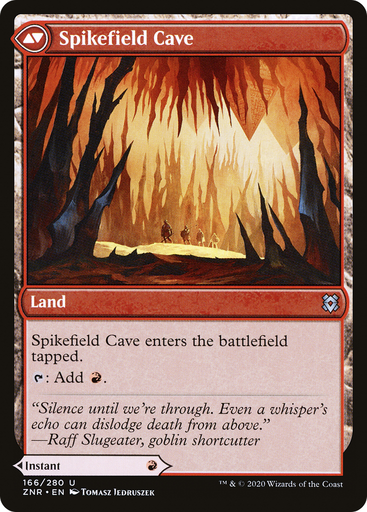 Magic: The Gathering - Spikefield Hazard // Spikefield Cave Foil - Zendikar Rising