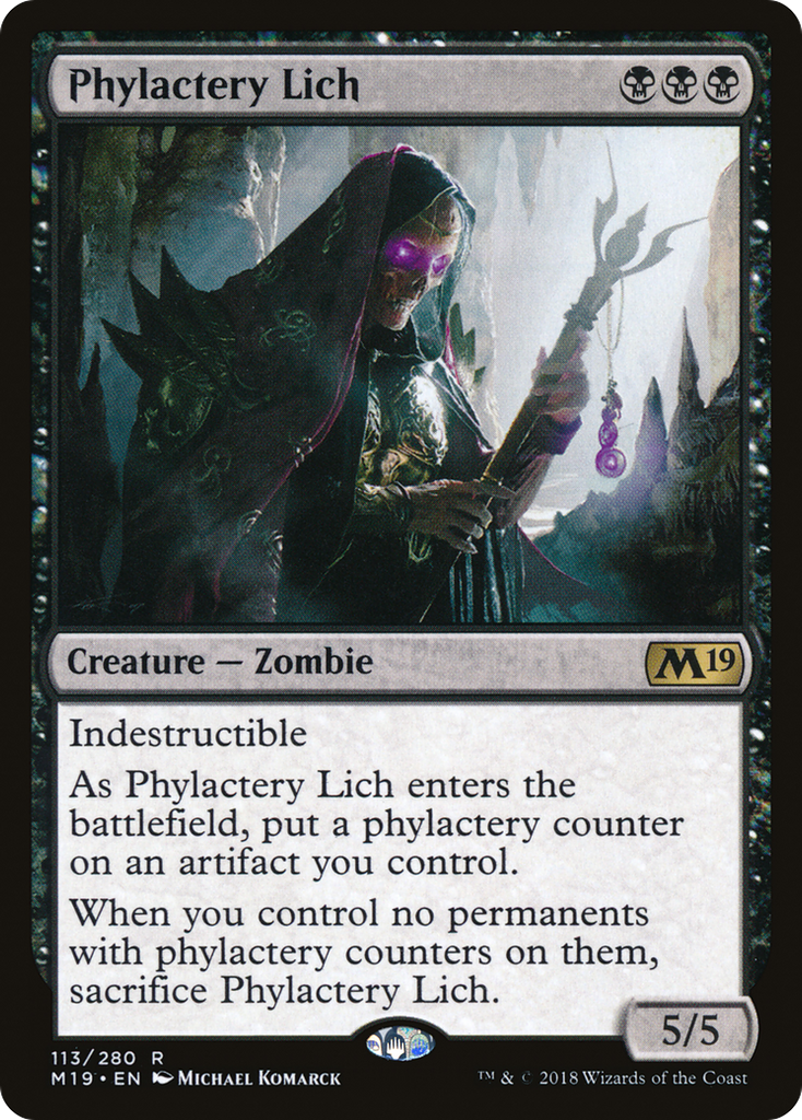 Magic: The Gathering - Phylactery Lich - Core Set 2019