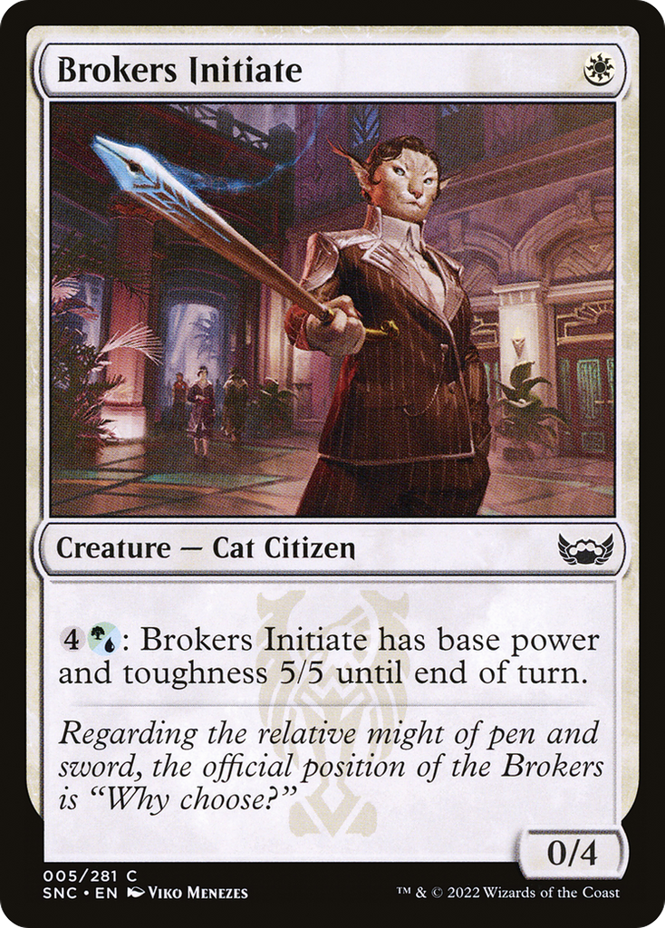 Magic: The Gathering - Brokers Initiate Foil - Streets of New Capenna