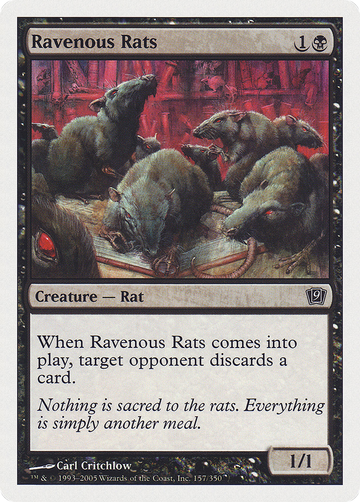 Magic: The Gathering - Ravenous Rats - Ninth Edition