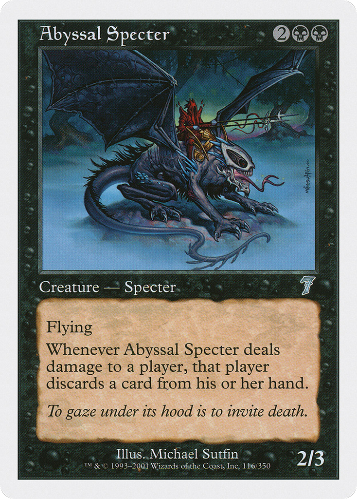 Magic: The Gathering - Abyssal Specter - Seventh Edition