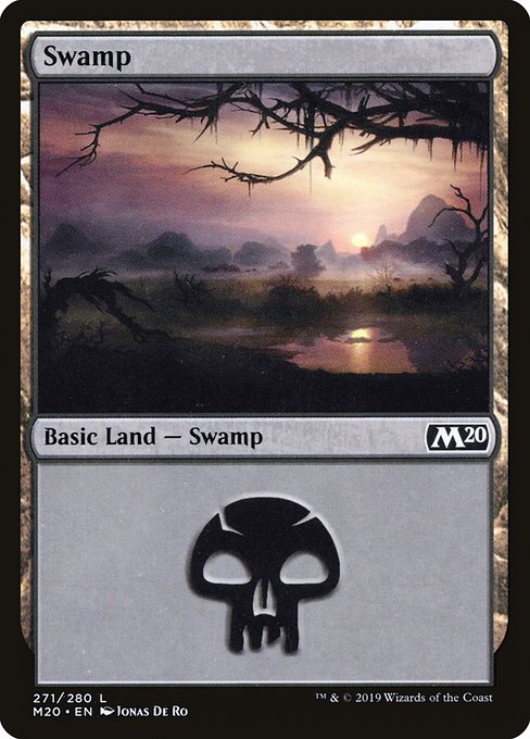 Magic the Gathering - Swamp #271 Foil - Core Set 2020