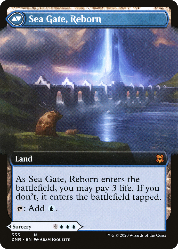 Magic: The Gathering - Sea Gate Restoration // Sea Gate, Reborn Foil - Zendikar Rising