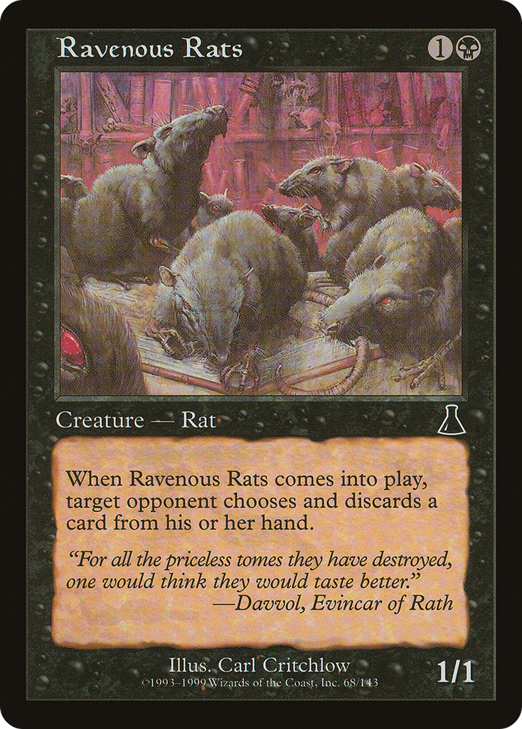 Magic: The Gathering - Ravenous Rats - Urza's Destiny