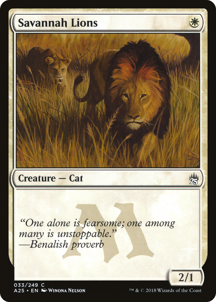 Magic: The Gathering - Savannah Lions - Masters 25
