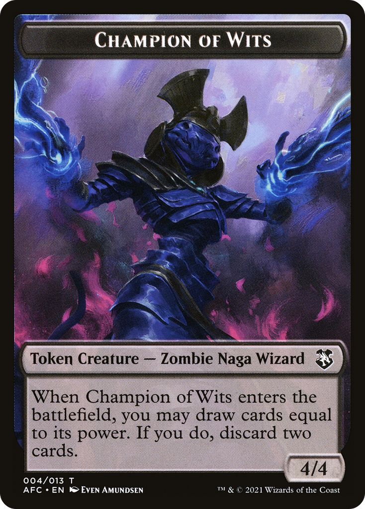 Magic: The Gathering - Champion of Wits Token - Forgotten Realms Commander Tokens